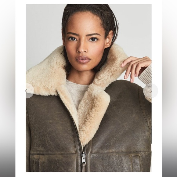 NWT Hadi Reversible Shearling Aviator Jacket - Picture 2 of 15